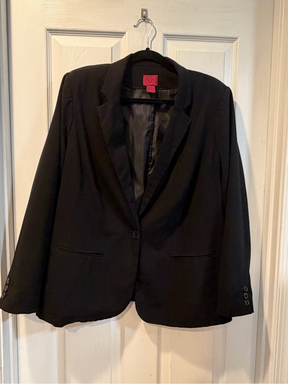 212 Collection Women’s Black Blazer Size 16W Plus Size Career Business Jacket